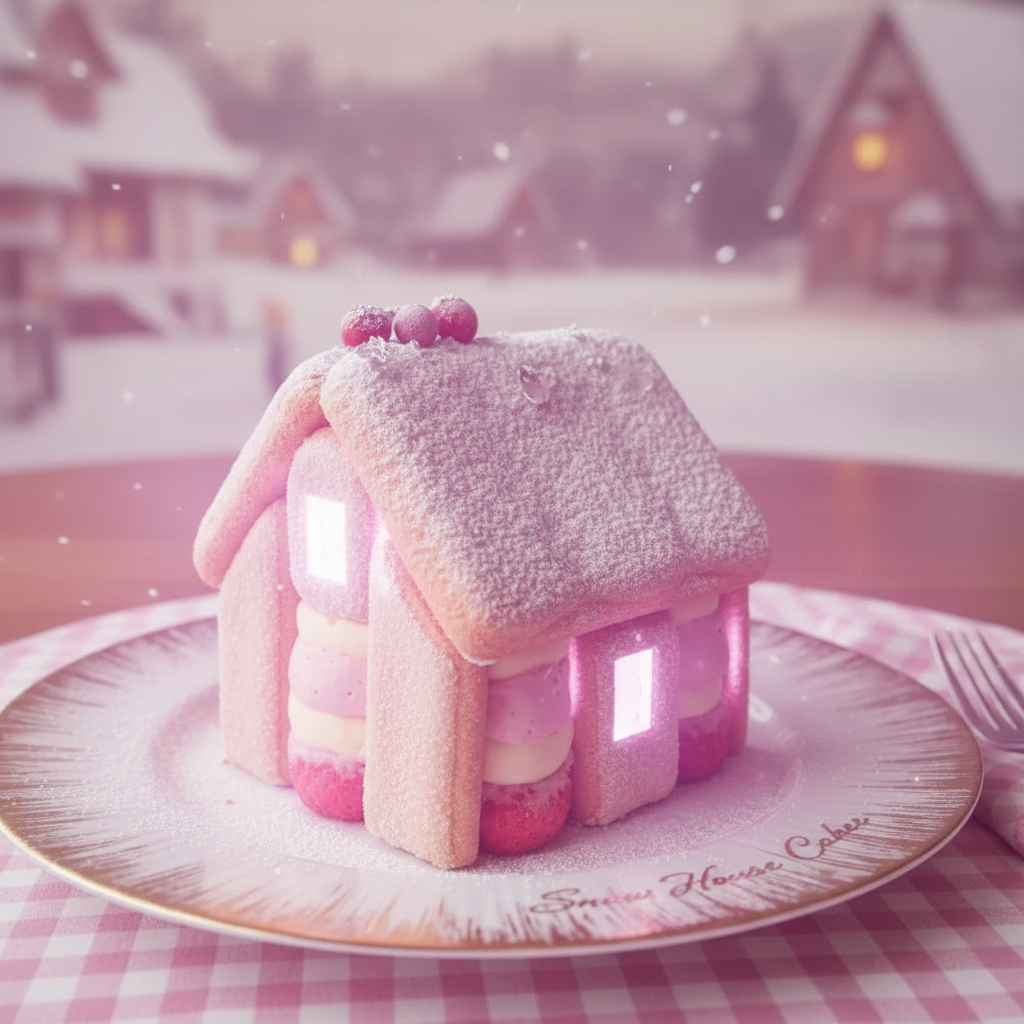 Lady Fingers Snow House Cake 5D