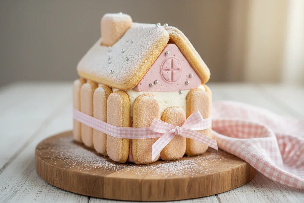 Lady Fingers Snow House Cake - MoussenMore