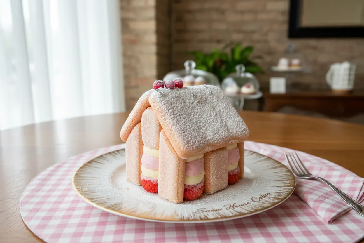 Lady Fingers Snow House Cake - MoussenMore